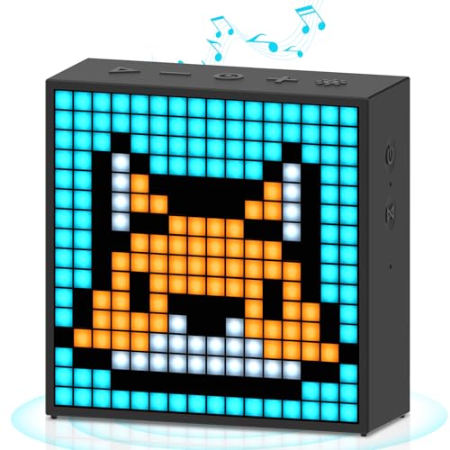 Pixel Art Bluetooth Speaker with 16x16 LED Display Black R9700