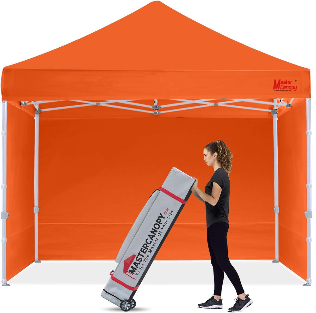 Pop-up Canopy Tent 10x10 Heavy Duty Instant Canopy with Sidewalls Pure White X64781