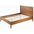 Queen Chevron Solid Wood Bed Frame Caramel D241787