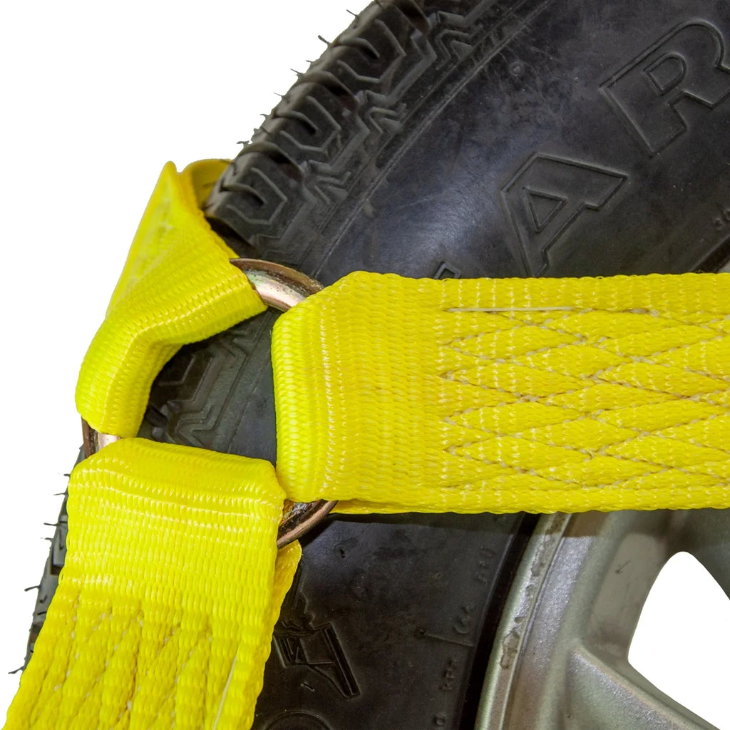 Classic Yellow 4 Pack Car Tie Down Chain Anchors Flat Bed Side Rail N73130
