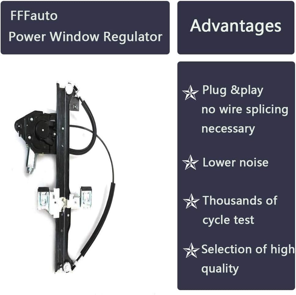 Rear Driver Side Power Window Regulator Motor, Pack of 2 Q495
