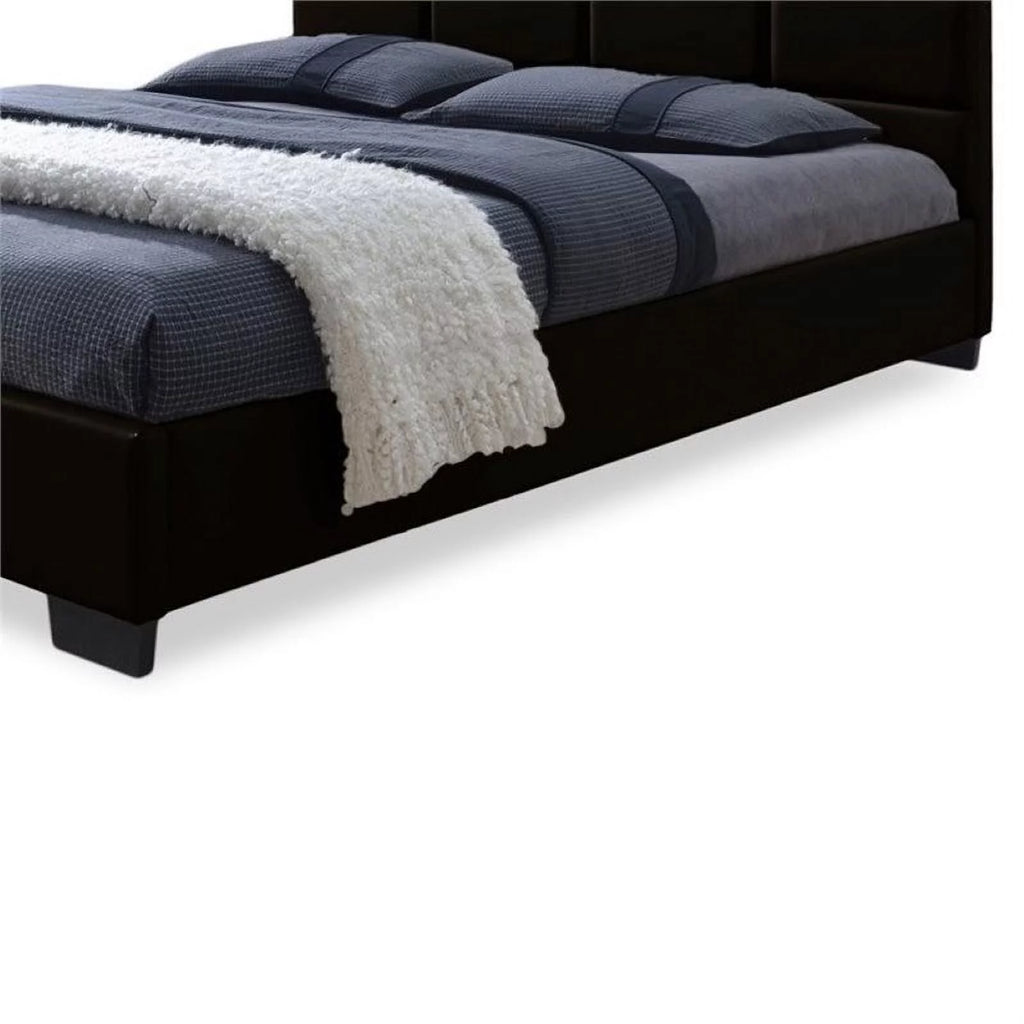 Upholstered Queen Leather Platform Bed G709315