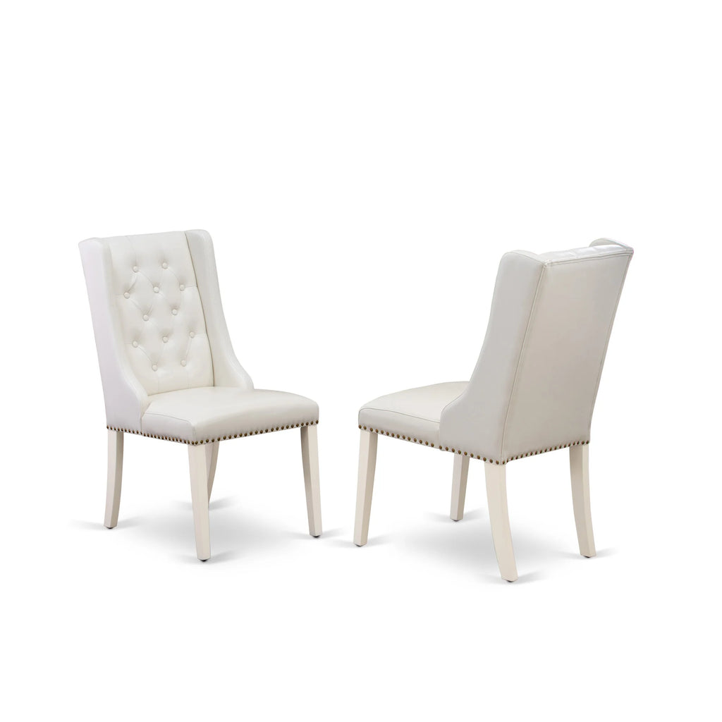 7-piece Wood Dining Room Set in Linen White M748