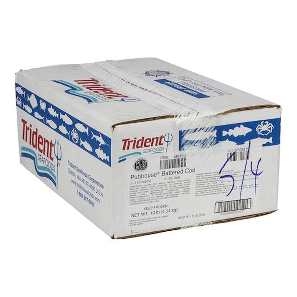 Boneless Battered Oven Ready Cod Fillet Portions, 10 Pound D562640