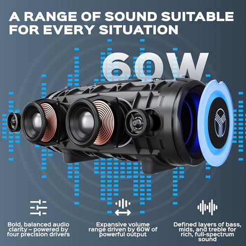 60W Waterproof Portable Bluetooth Speaker U328810