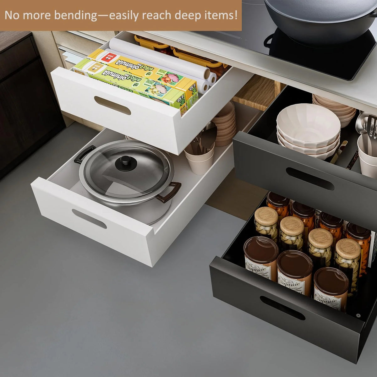 1 Pack 10-Inch Wide Carbon Steel Pull Out Cabinet Organizer V651699