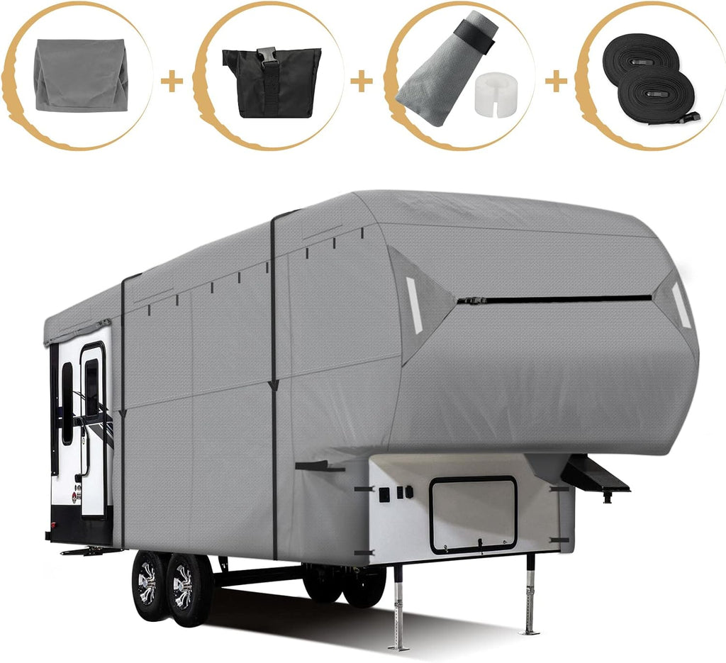 5th Wheel RV Cover 37'-41' 4 Layers Anti-UV Rip-Stop W5392