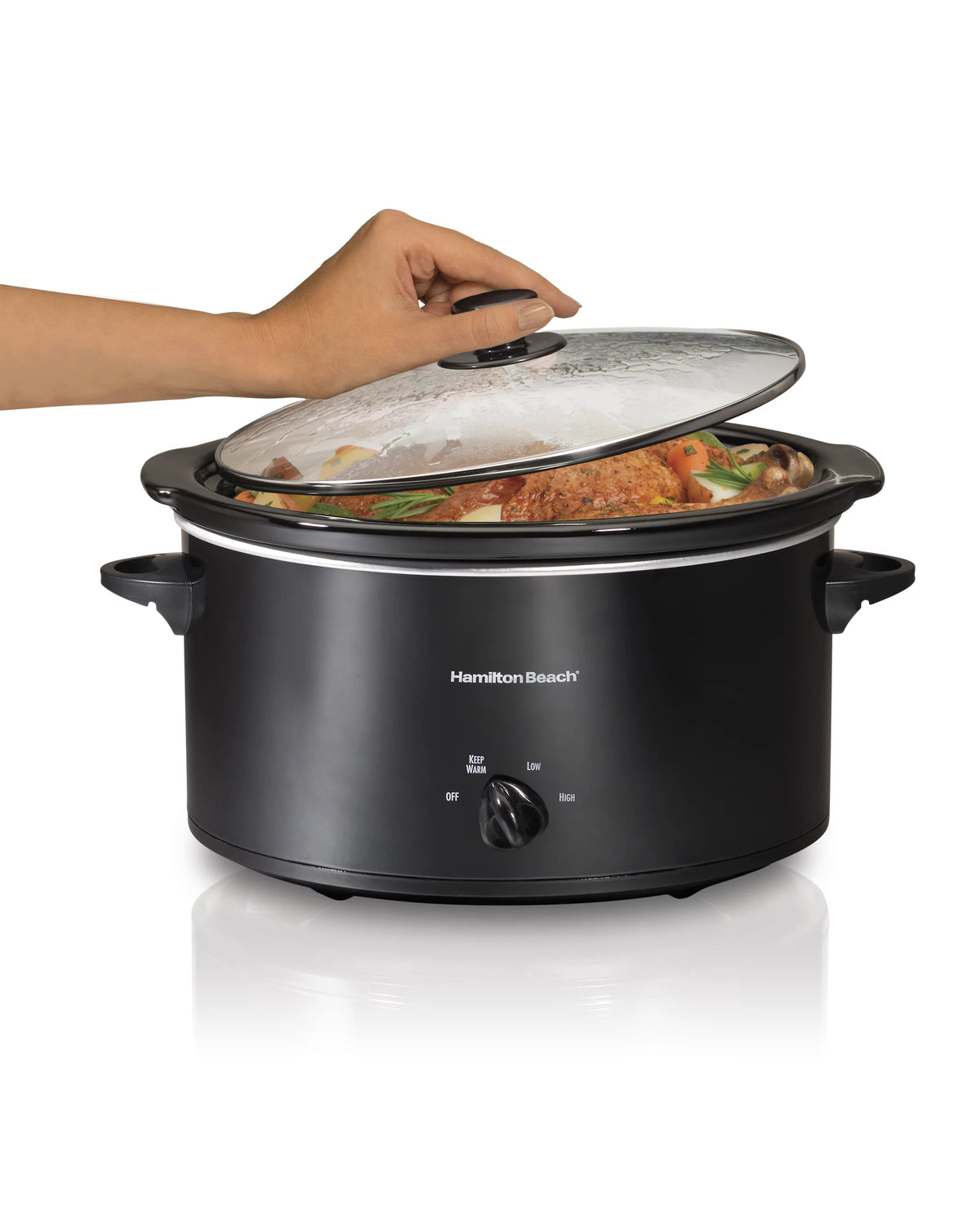 5 Quart Portable Slow Cooker with Removable Crock N76265