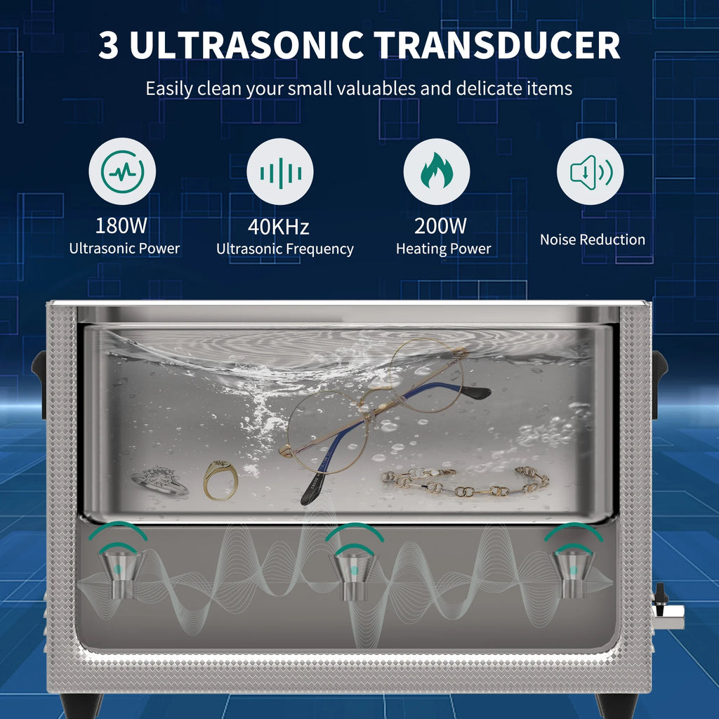 Ultrasonic Cleaner 6L with Heater and Timer R889