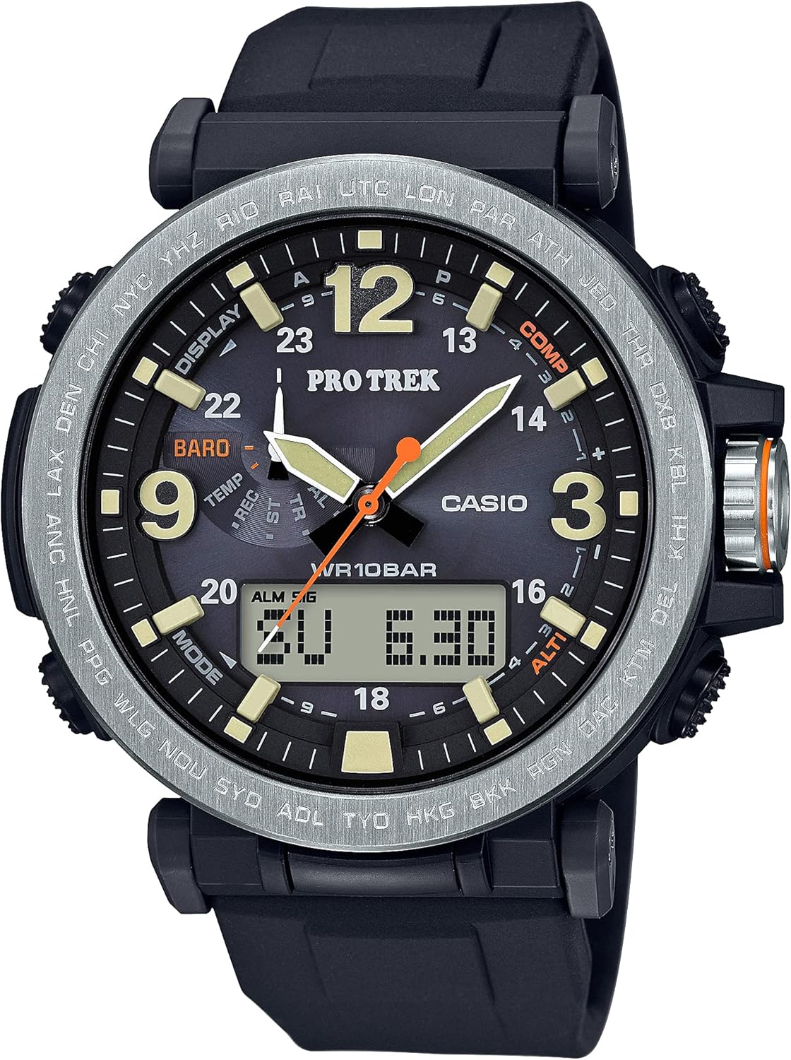 Tough Solar Triple Sensor 52mm Analog-Digital Watch X590