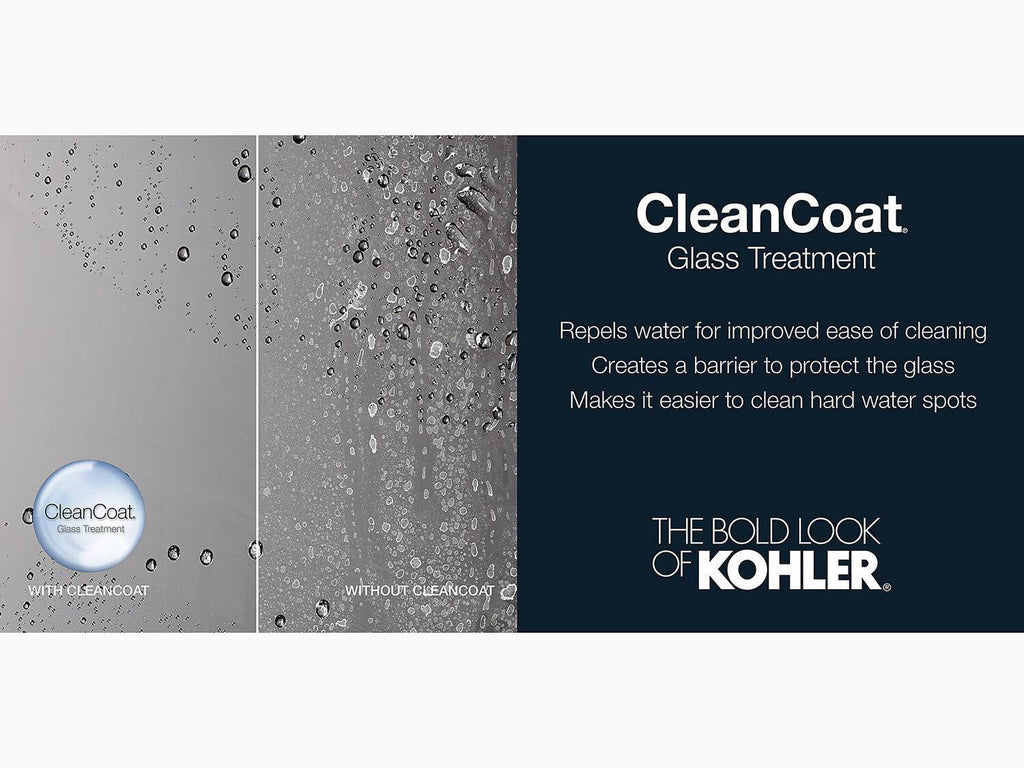 Frameless Sliding Bath Door with Frosted Glass, Matte Nickel J51131