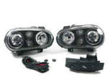 Black Projector Headlight Set with Fog Lights S174