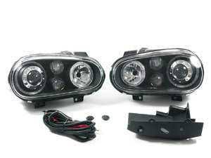 Black Projector Headlight Set with Fog Lights S174