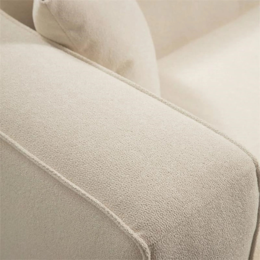Cream Boucle Fabric Sofa M6991