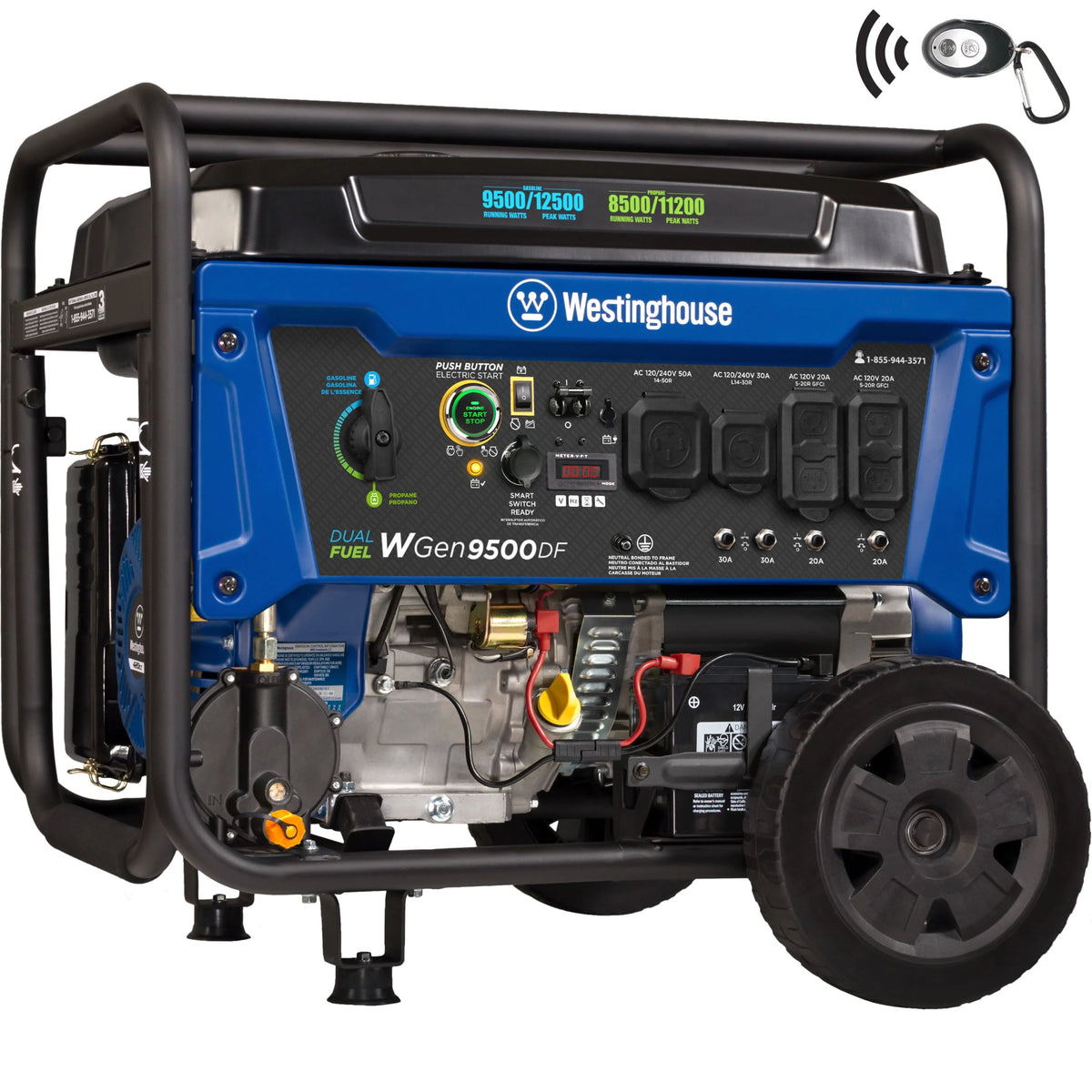 12,500 Peak Watt Dual Fuel Portable Generator U70798
