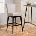 Beige Fabric Swivel Barstool Z448040