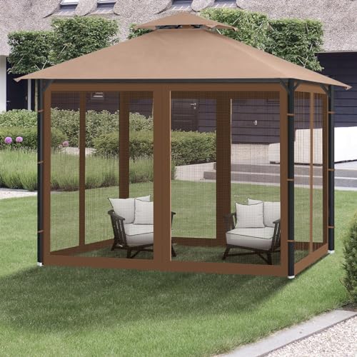10' x 10' 4-Panel Sidewall Mosquito Netting with Zippers (Black) Z539