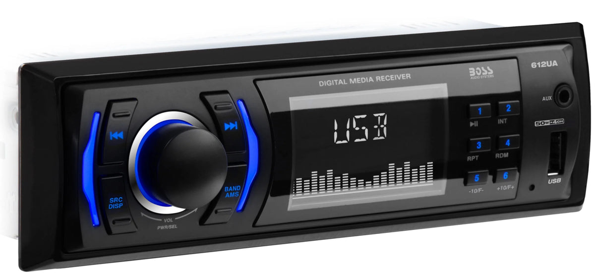 Single Din Mechless Car Audio Stereo Receiver with USB Aux Input AM/FM Radio Z594
