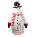 Red and White Plush Snowman Christmas Countdown Tabletop Figure L5215