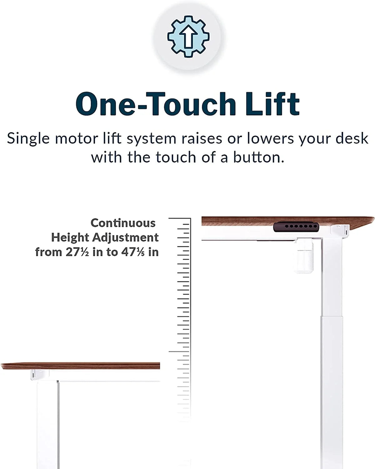 48" x 24" Electric Height Adjustable Standing Desk M740660