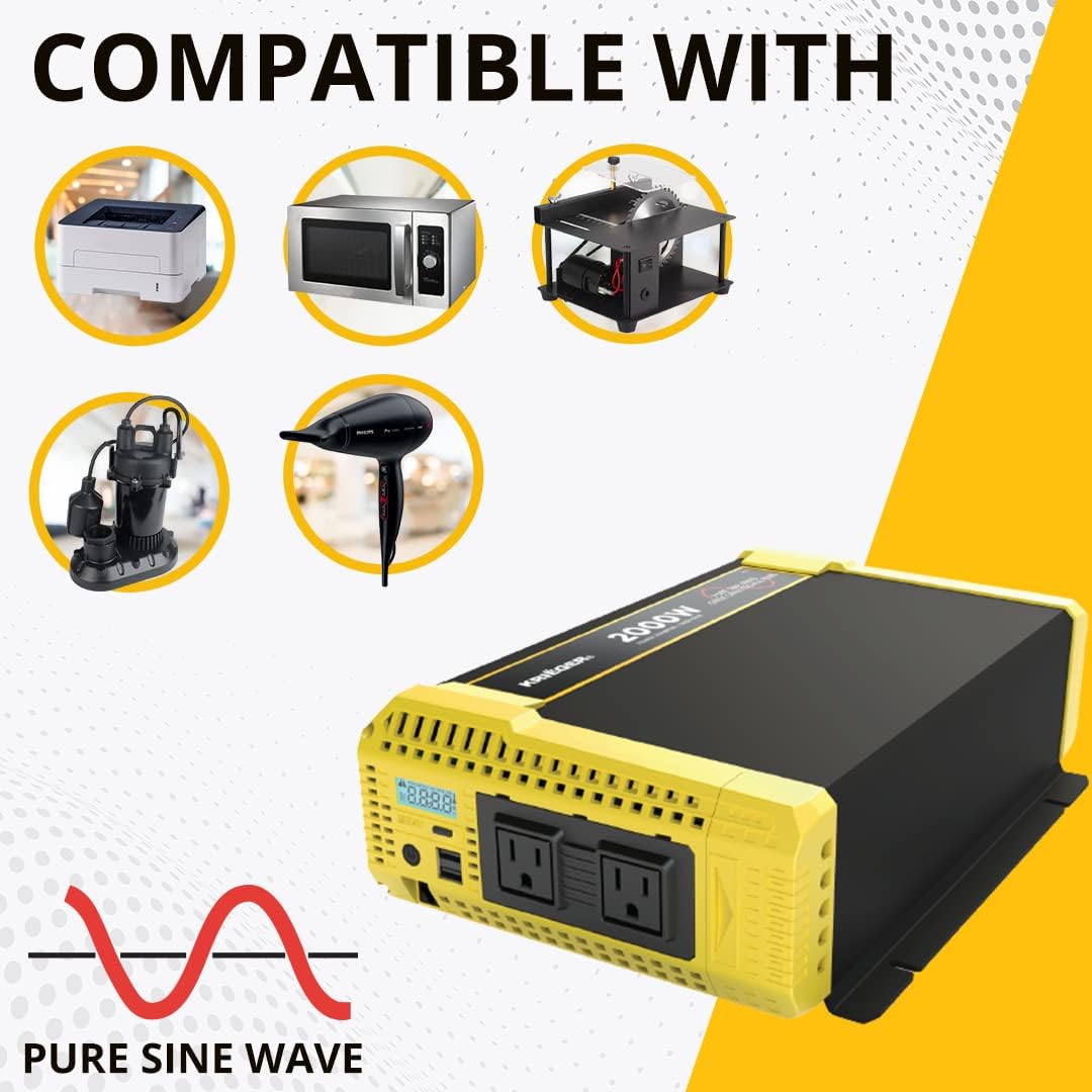 2000 Watt 12V Pure Sine Power Inverter I769234