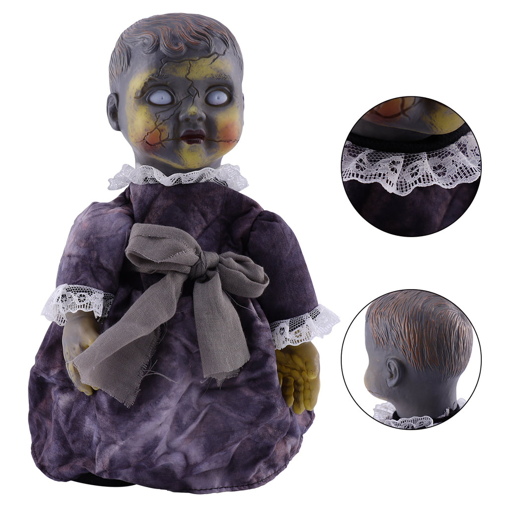 Halloween Scary Dolls, 1 PC Voice-activated Induction Glowing Walking Doll N8191