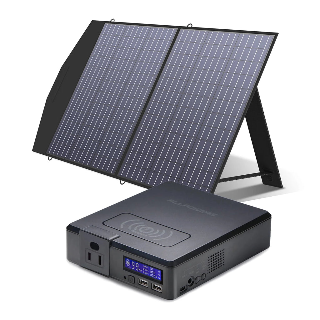 200W 154Wh Portable Power Station with 100W Foldable Solar Panel U932913