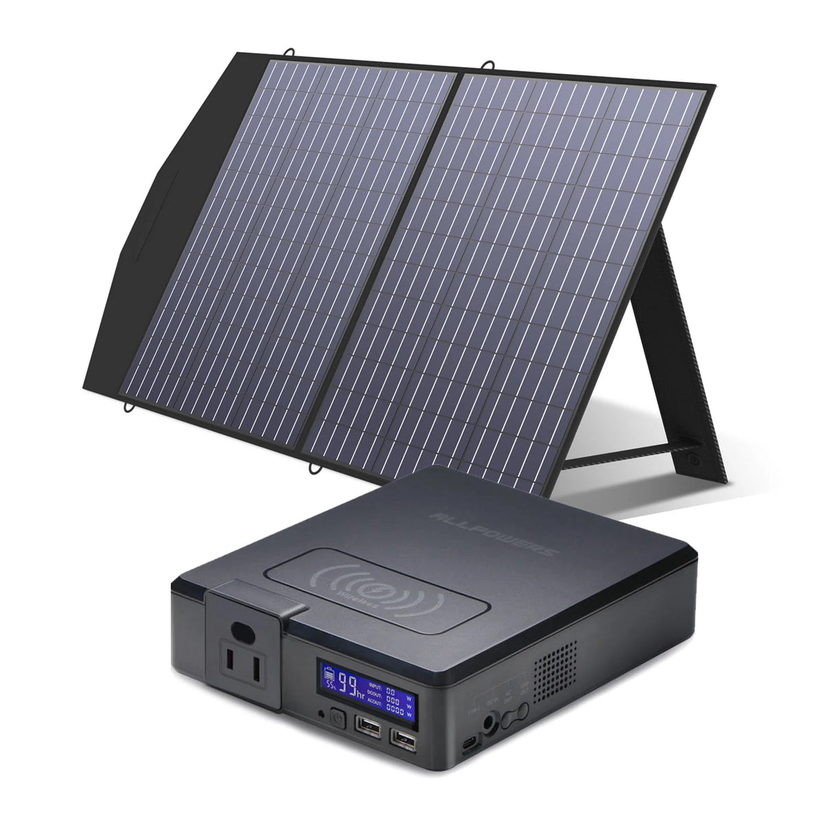 200W 154Wh Portable Power Station with 100W Foldable Solar Panel U932913