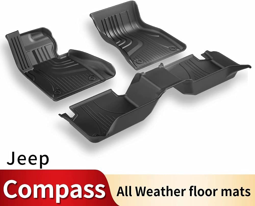 TPE Heavy Duty All Weather Car Floor Mats Full Set 1st & 2nd Row C6424