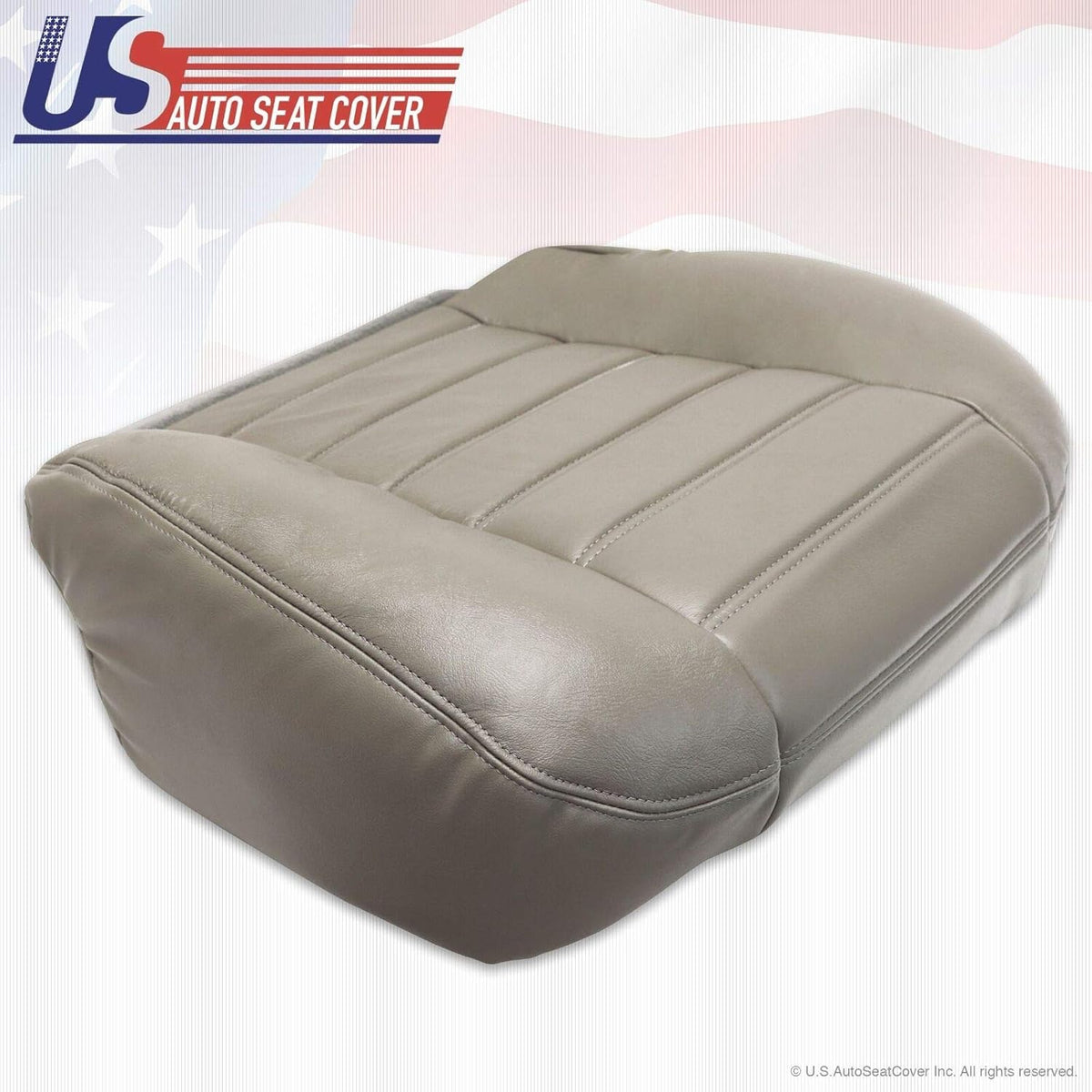 Gray Synthetic Leather Seat Cover Pack of 2 W831