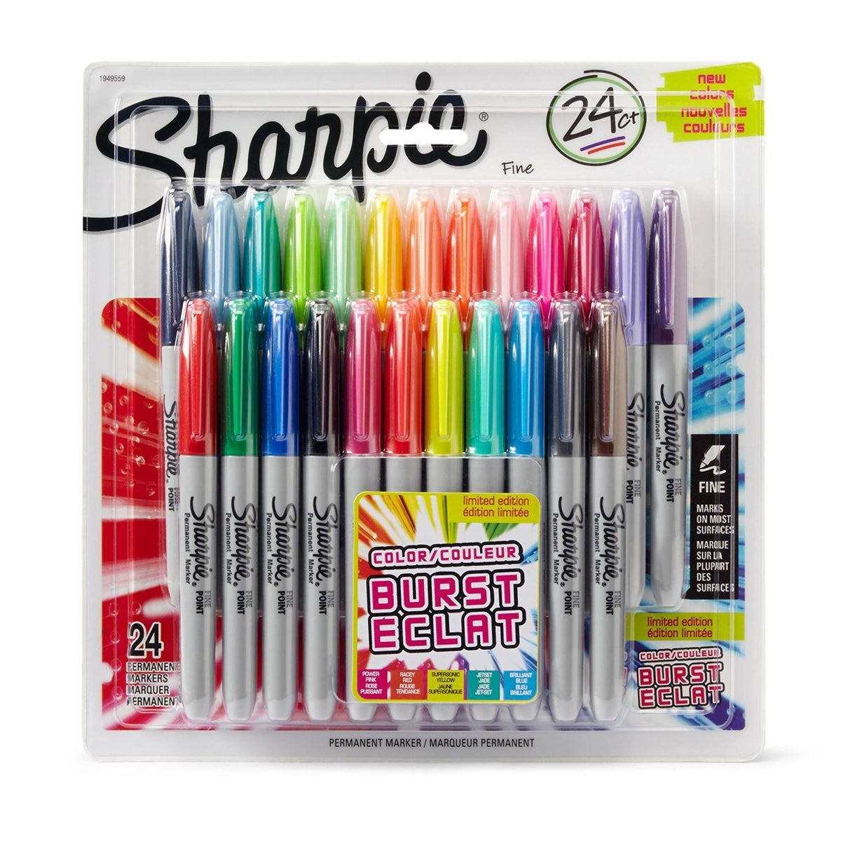 Fine Tip Permanent Marker 24 Pack S3821