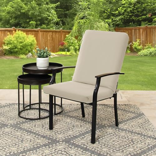 High Back Outdoor Chair Cushions 44''x20'' Waterproof Burgundy N794838