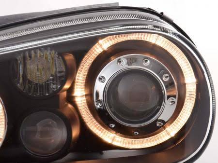 Black Projector Headlight Set with Fog Lights S174