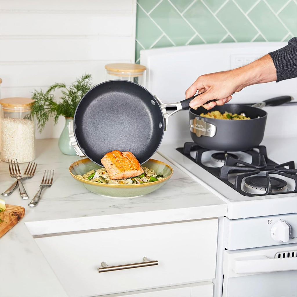 10 Piece Hard Anodized Nonstick Pots and Pans Cookware Set Y229138