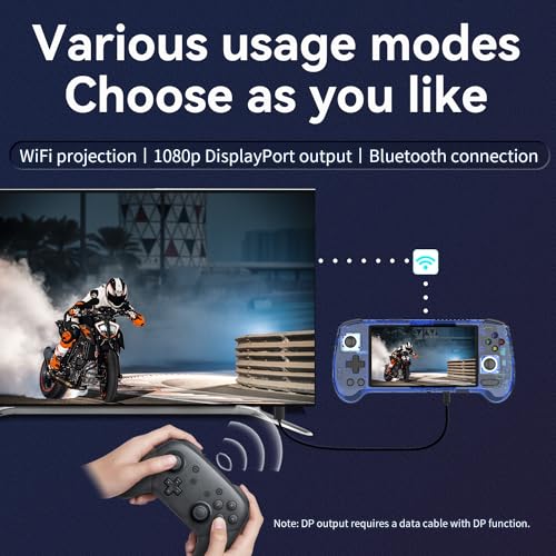Blue 5.48" AMOLED Android 13 Handheld Retro Gaming Console D8610