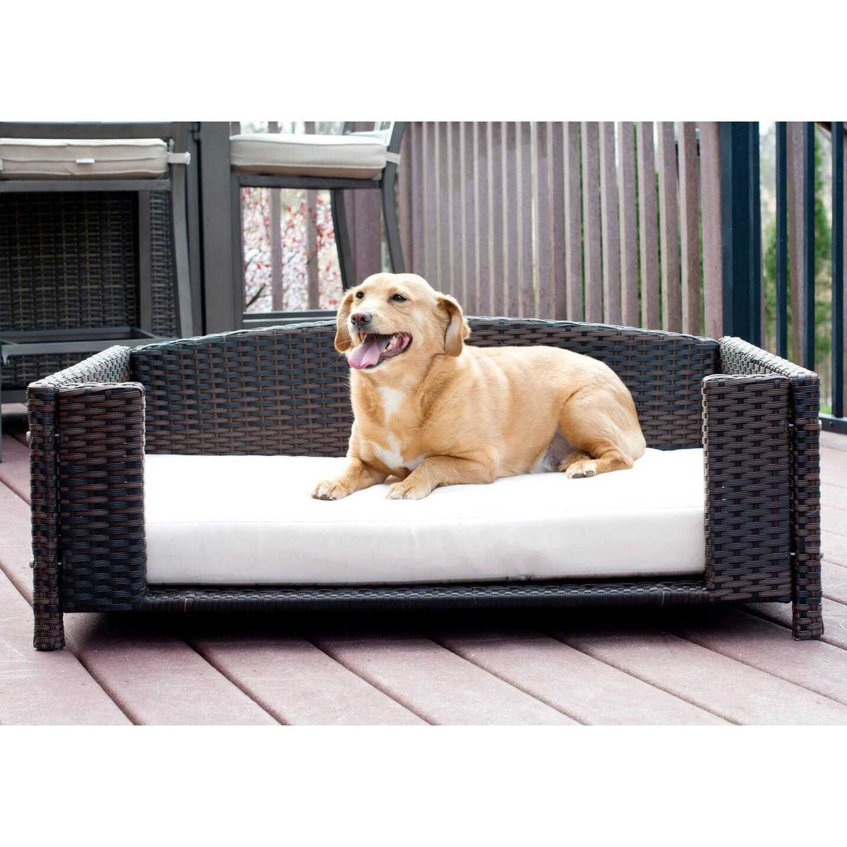 Rattan Rectangular Pet Sofa Q71310