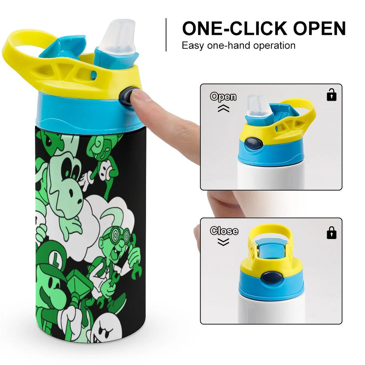 Insulated Stainless Steel Water Bottle with Straw D936