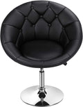 Adjustable Swivel Round Leather Chair with Wheels H933