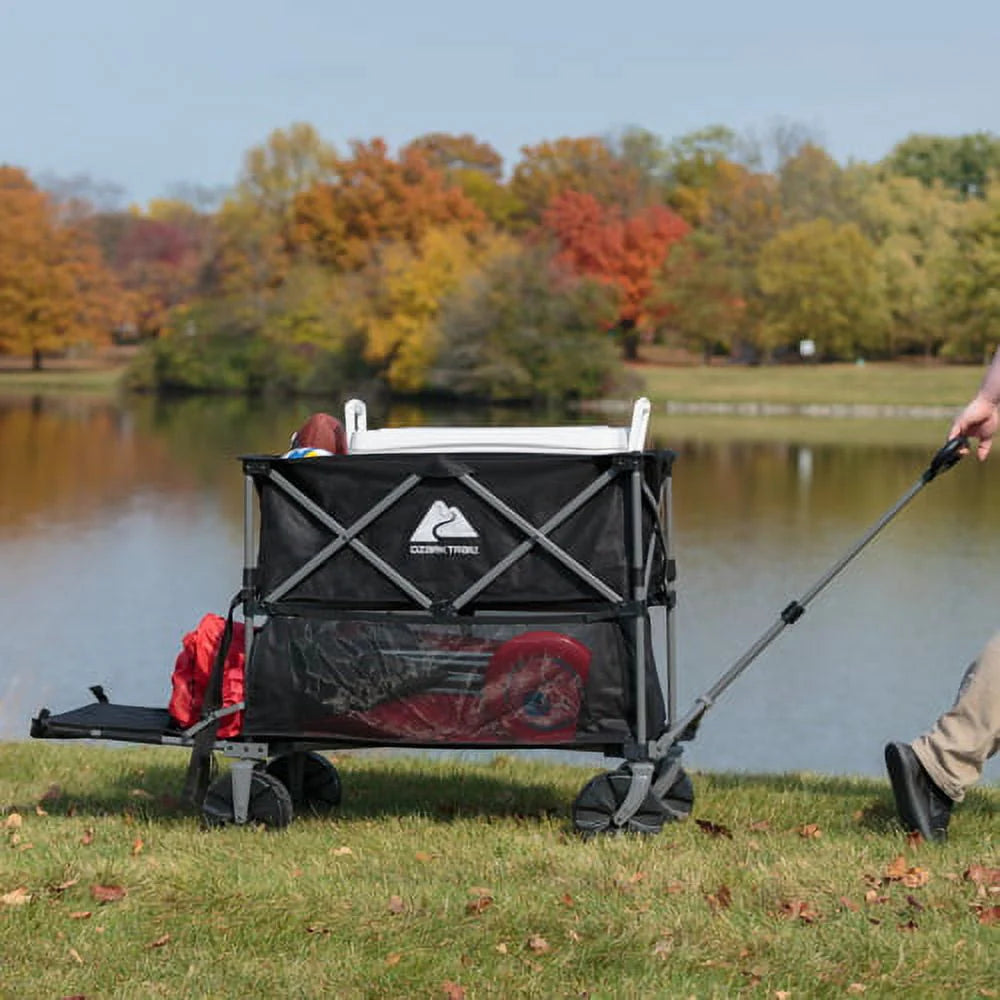 Folding Wagon with Extension Handle, Black R394066