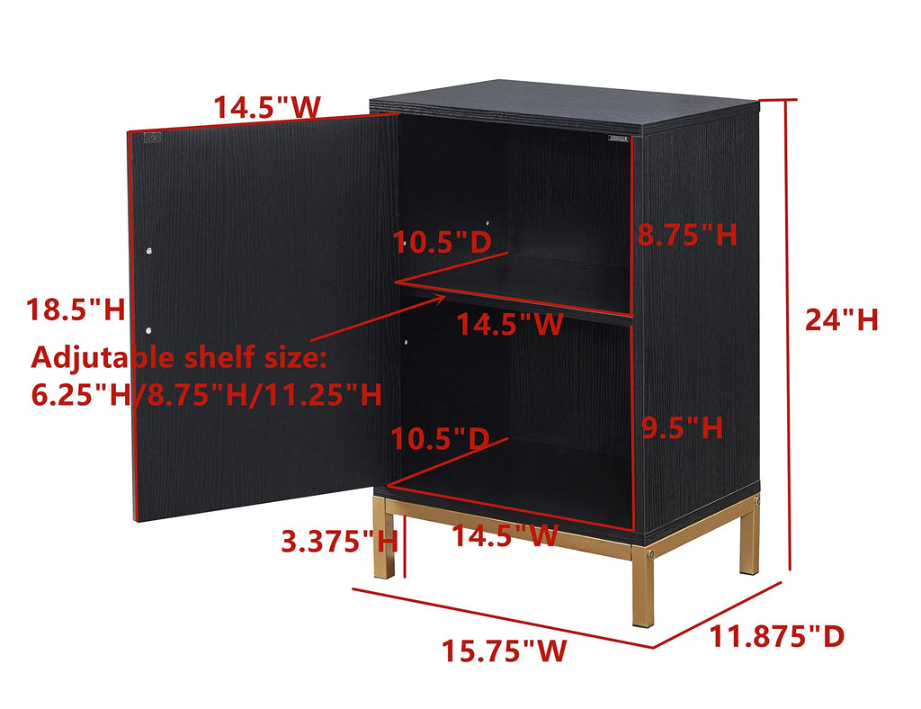 Wood Accent Cabinet Side Table X14970