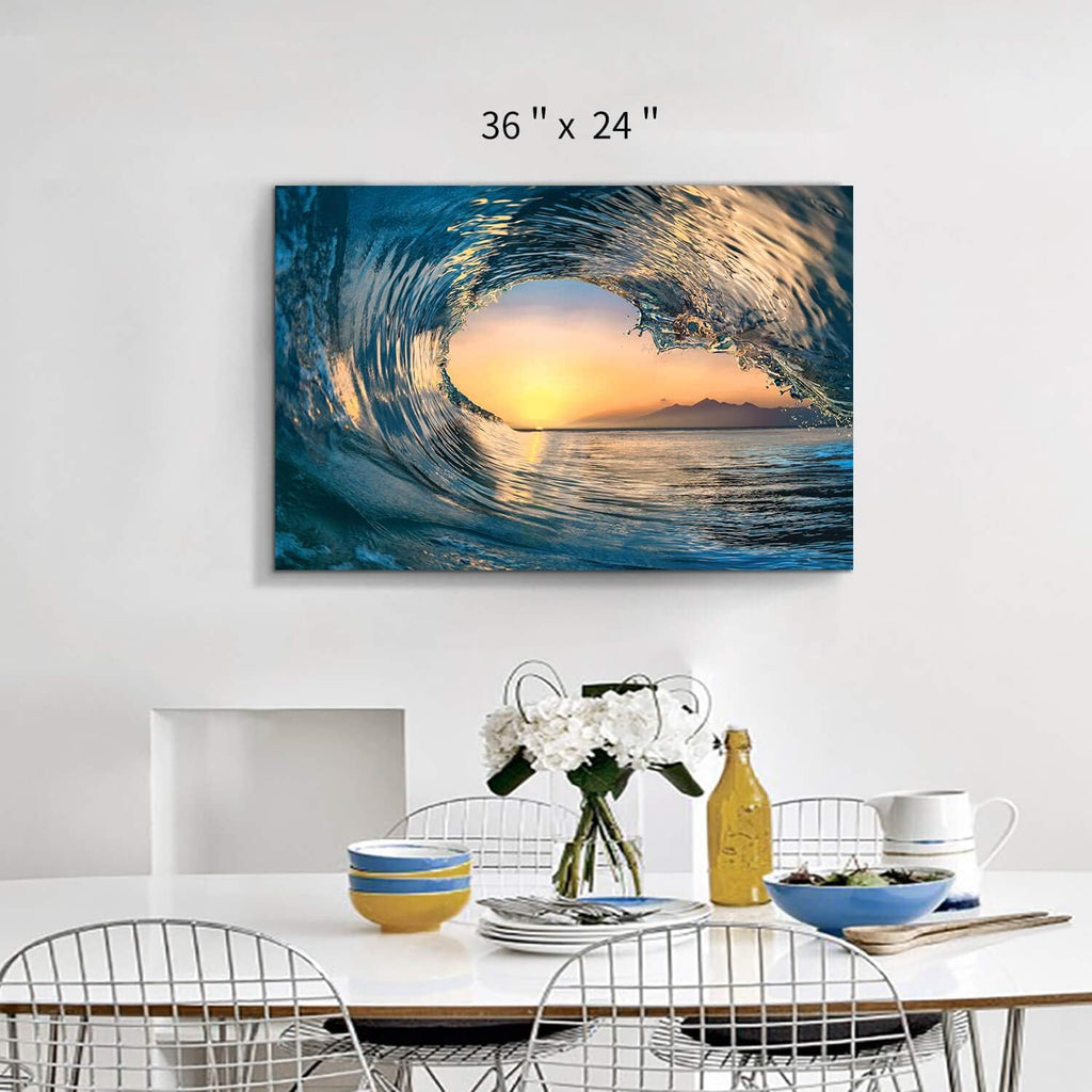 Ocean Wave Picture Wall Art Canvas Prints H8193