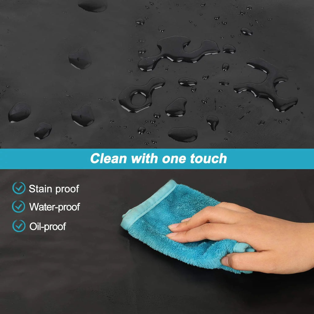 2 Pack Waterproof Rubber Vinyl Apron 40" Heavy Duty Chemical Resistant Black S319032