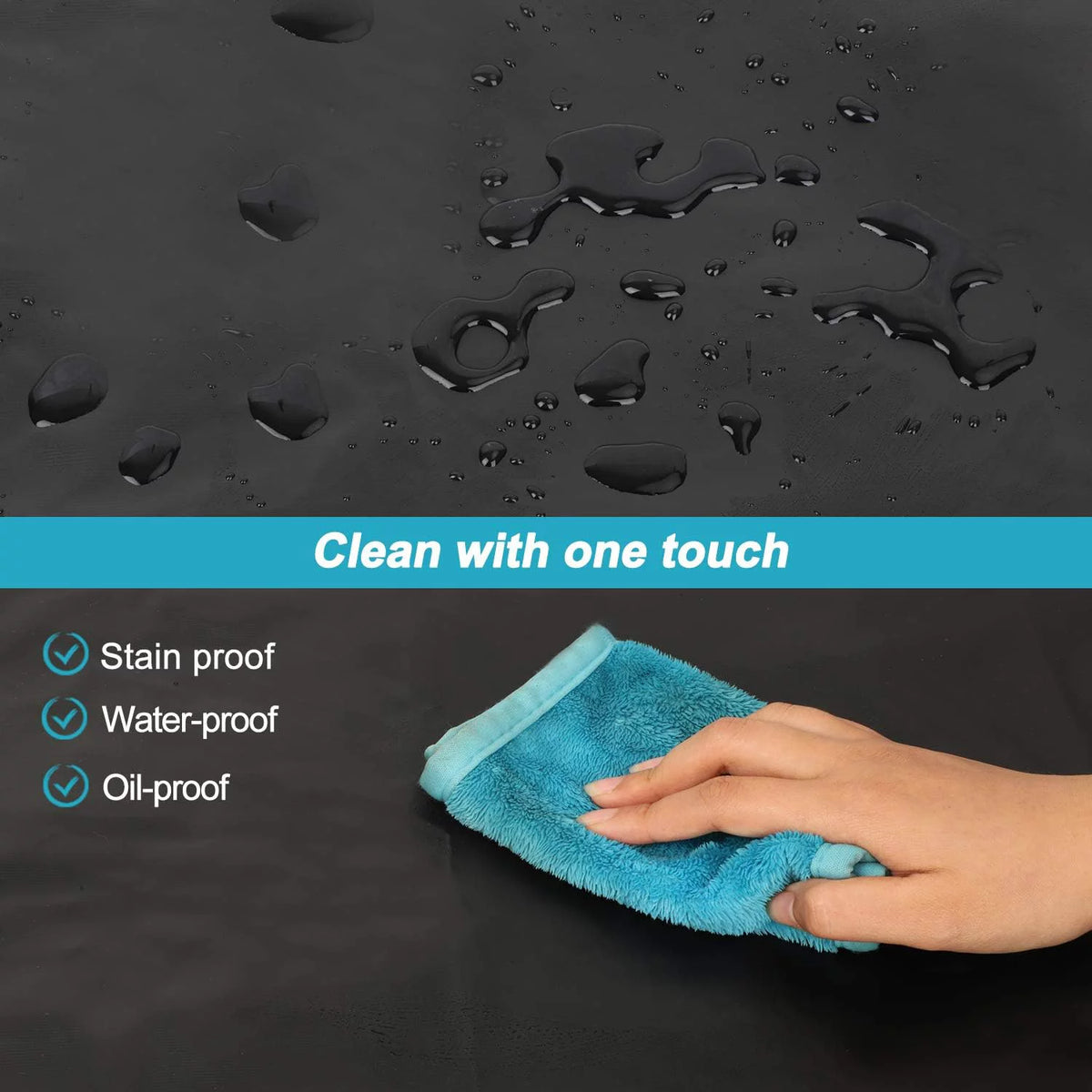 2 Pack Waterproof Rubber Vinyl Apron 40" Heavy Duty Chemical Resistant Black S319032