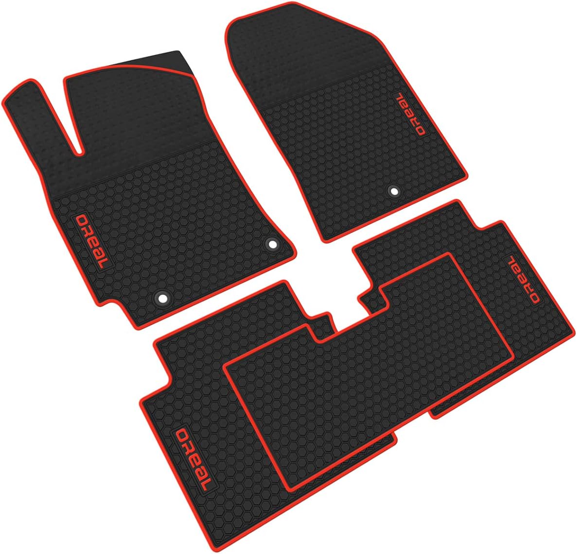 All Weather Floor Liners Heavy Duty Rubber Car Mats Full Black K715