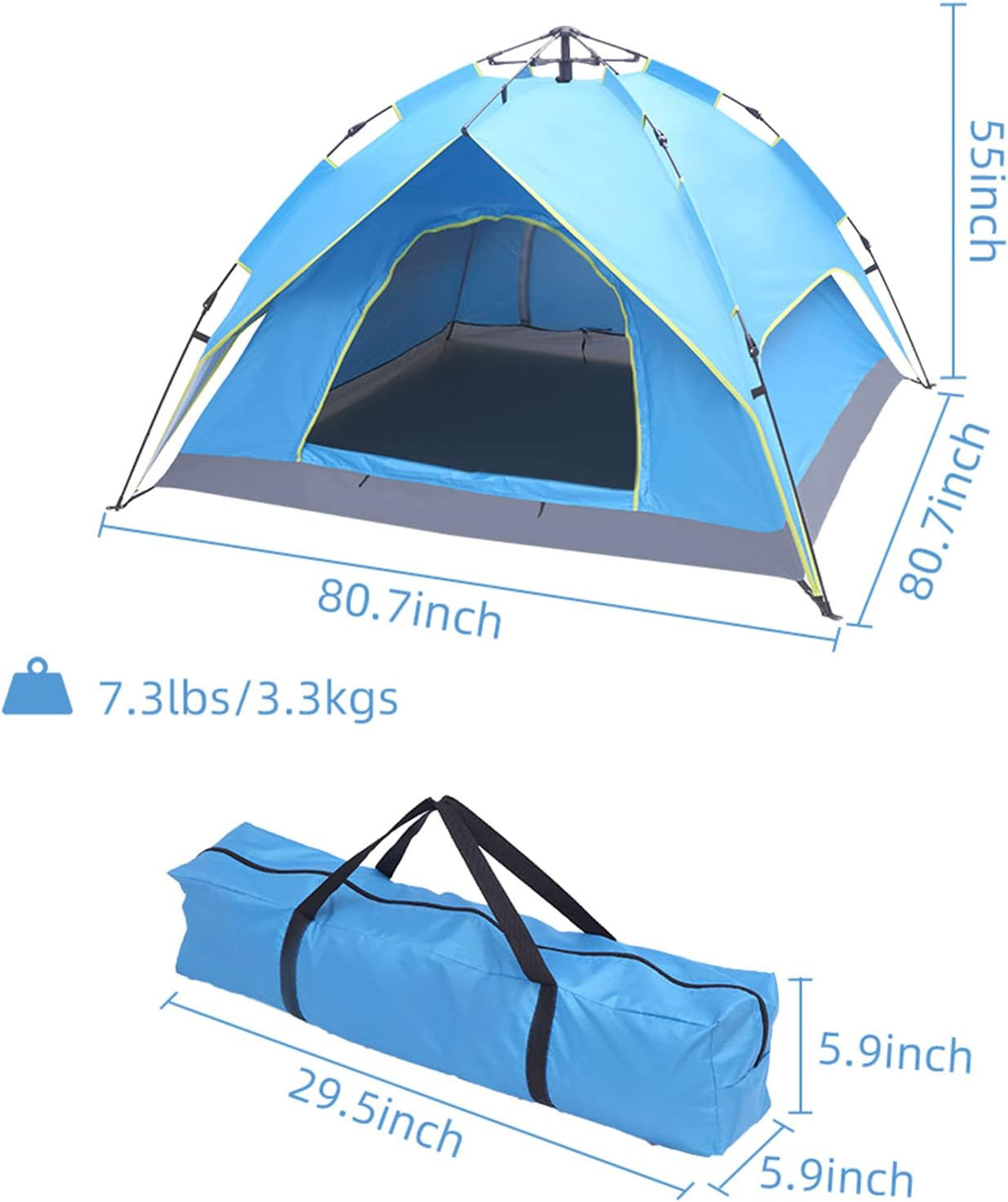 2-3 Person Waterproof Pop Up Camping Tent A78652