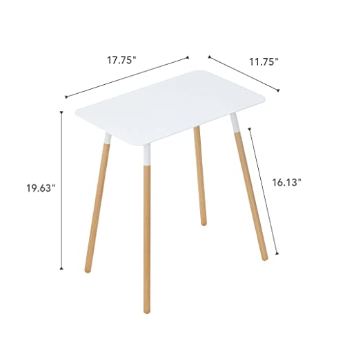 White Rectangular Side Table T836