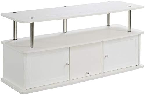 White 47 TV Stand with 3 Storage Cabinets P69254