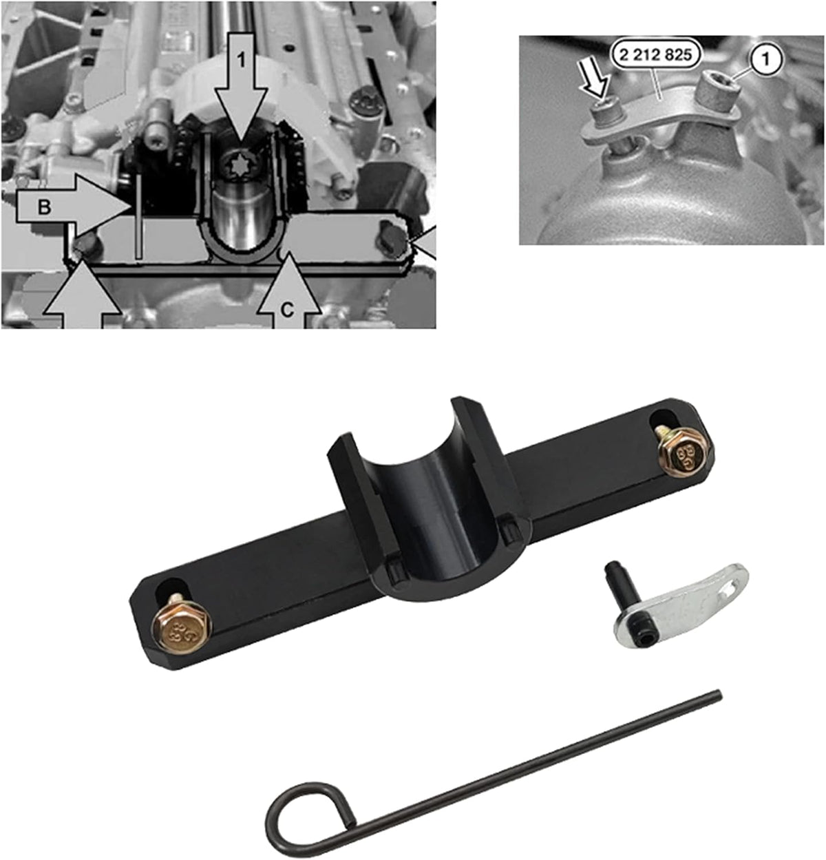 Camshaft Timing Locking Tool Kit with Flywheel Holder and Oil Seal Repair Kit E384