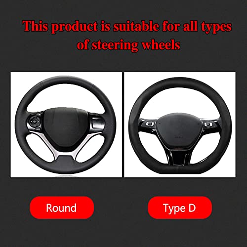 15 Inch Microfiber Leather Car Steering Wheel Cover Z447
