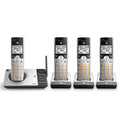 Silver/Black DECT 6.0 Expandable Answering System with 4 Handsets Q72809